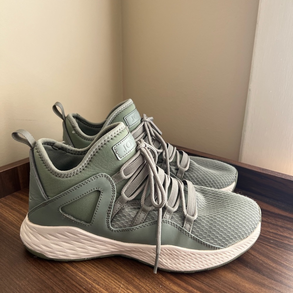 JORDAN olive green youth sneakers